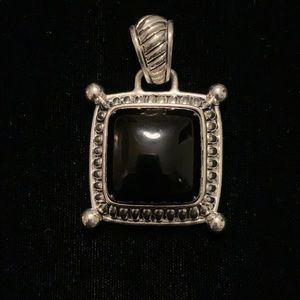Silver and Black Pendant
